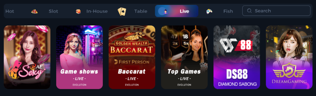 777PUB live casino providers