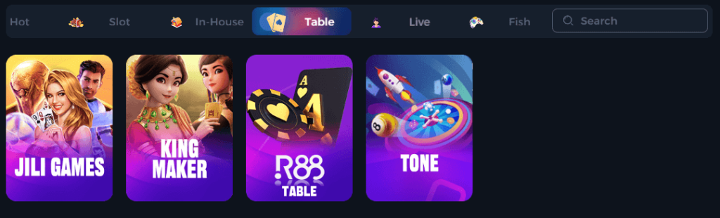 777PUB table games